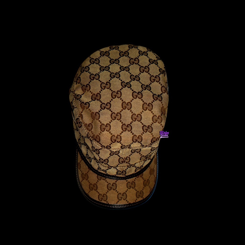 Gucci Tom Ford Vintage Supreme GG Monogram Logo Military Canvas Cap Hat - Picture 5 of 7